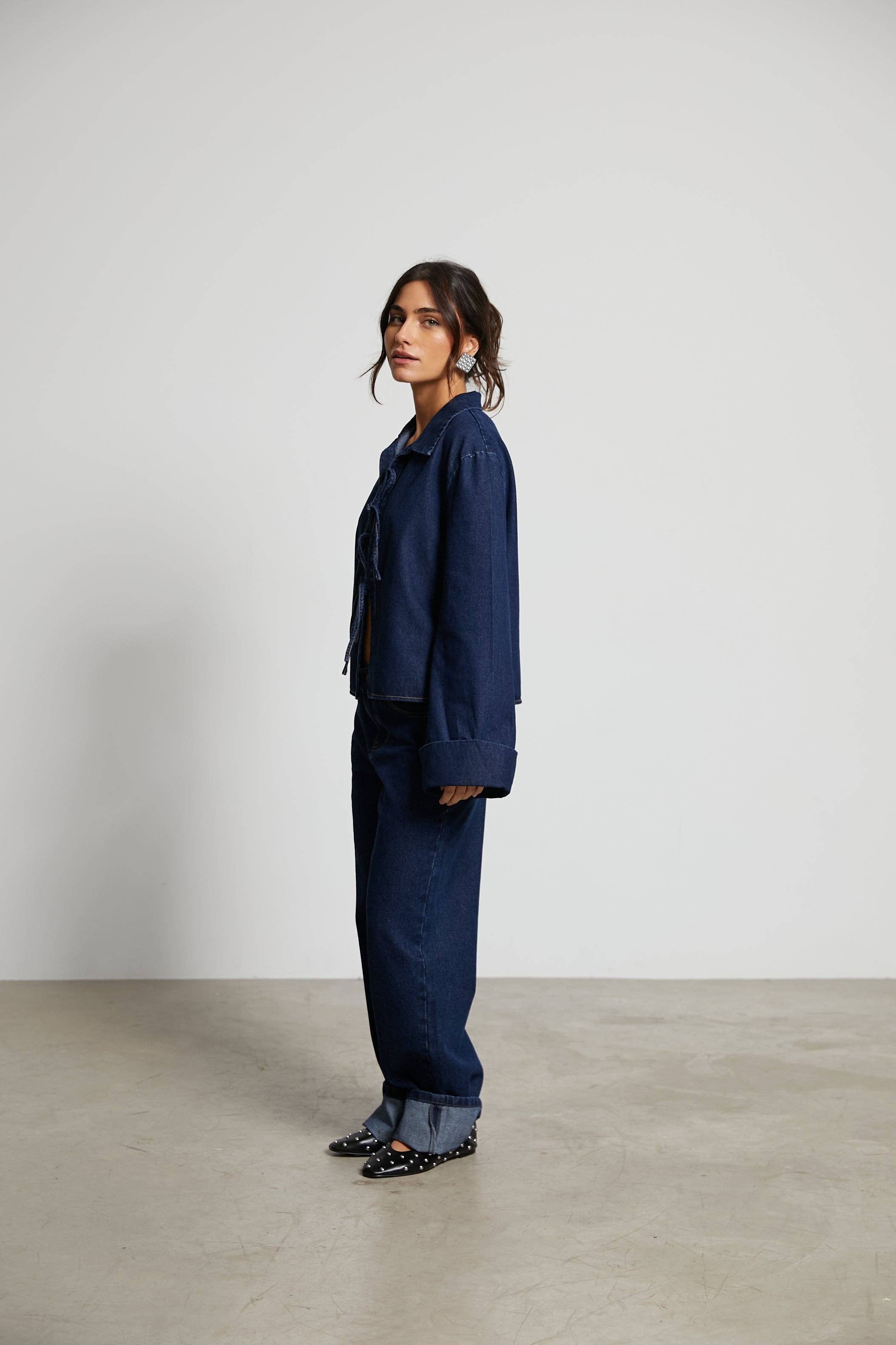 MEYME - Venta al por mayor Camisa con botones - Mujer - Camisa Denim Rina2