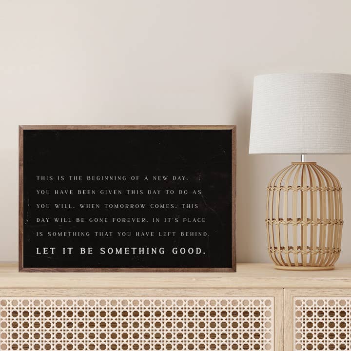 Kendrick Home - Wholesale Wood Wall Art - Let It Be Something Good Black1