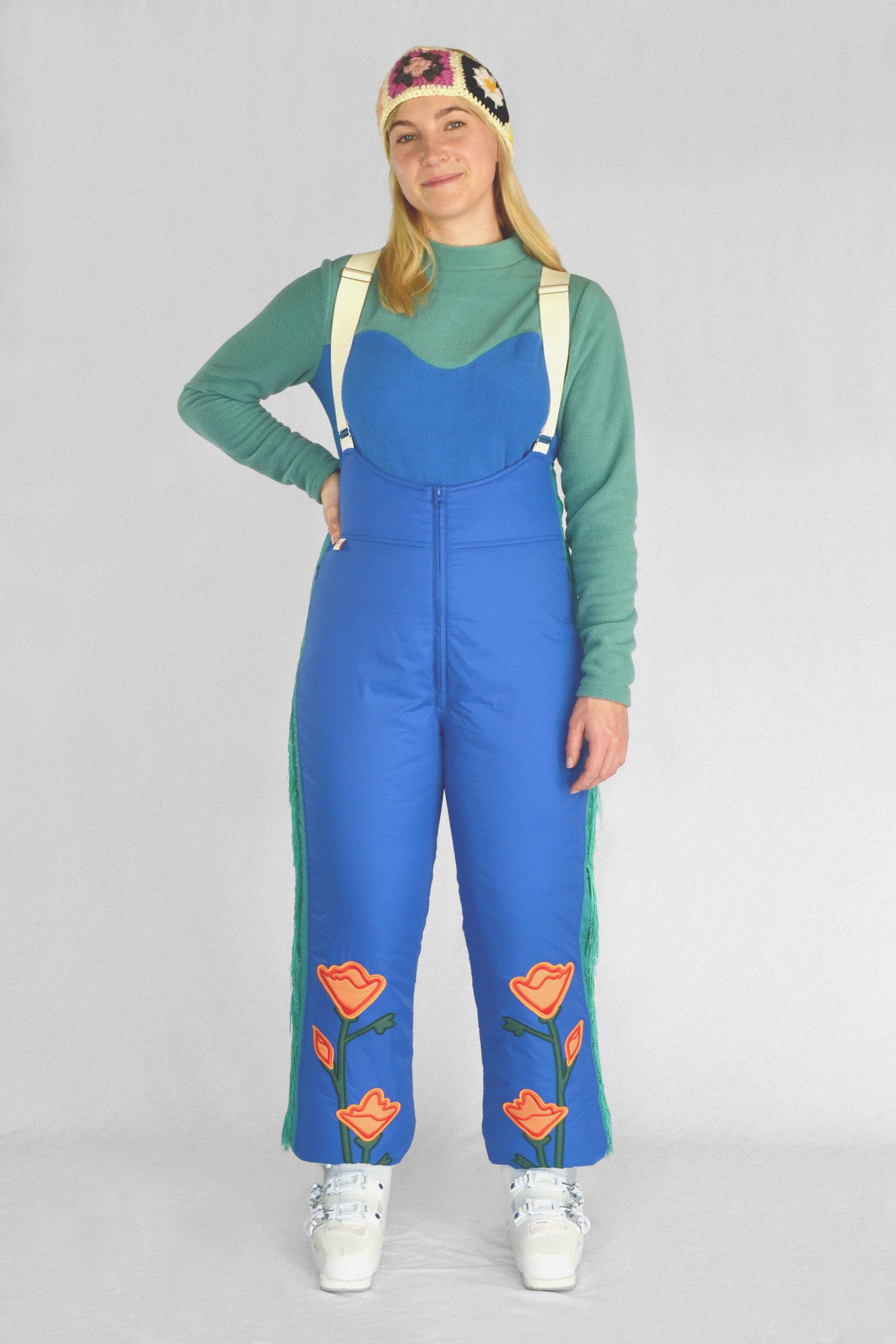 Hoohah - Wholesale Pants - Women's - Western Bibs in Beryl Blue2