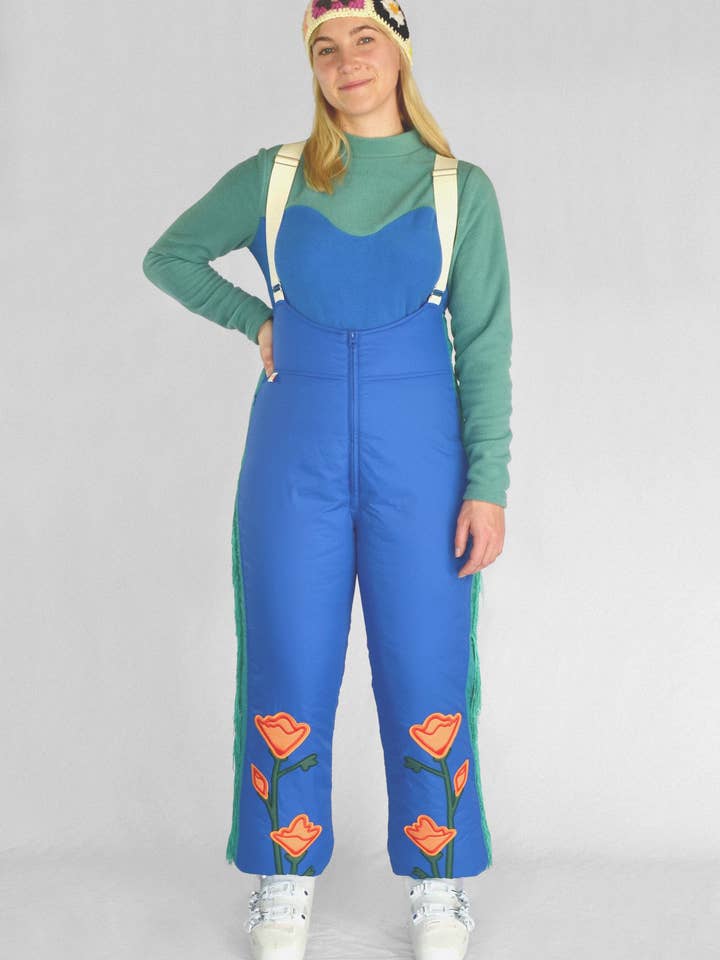 Hoohah - Wholesale Pants - Women's - Western Bibs in Beryl Blue2