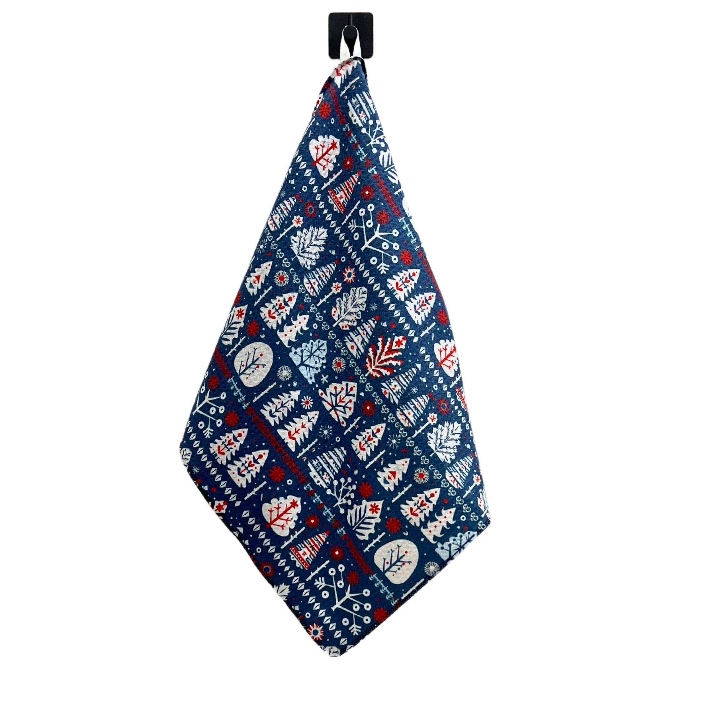 Driftless Studios - Wholesale Tea Towel - Nordic Sweater Pattern - Christmas Decor Waffle Tea Towels2