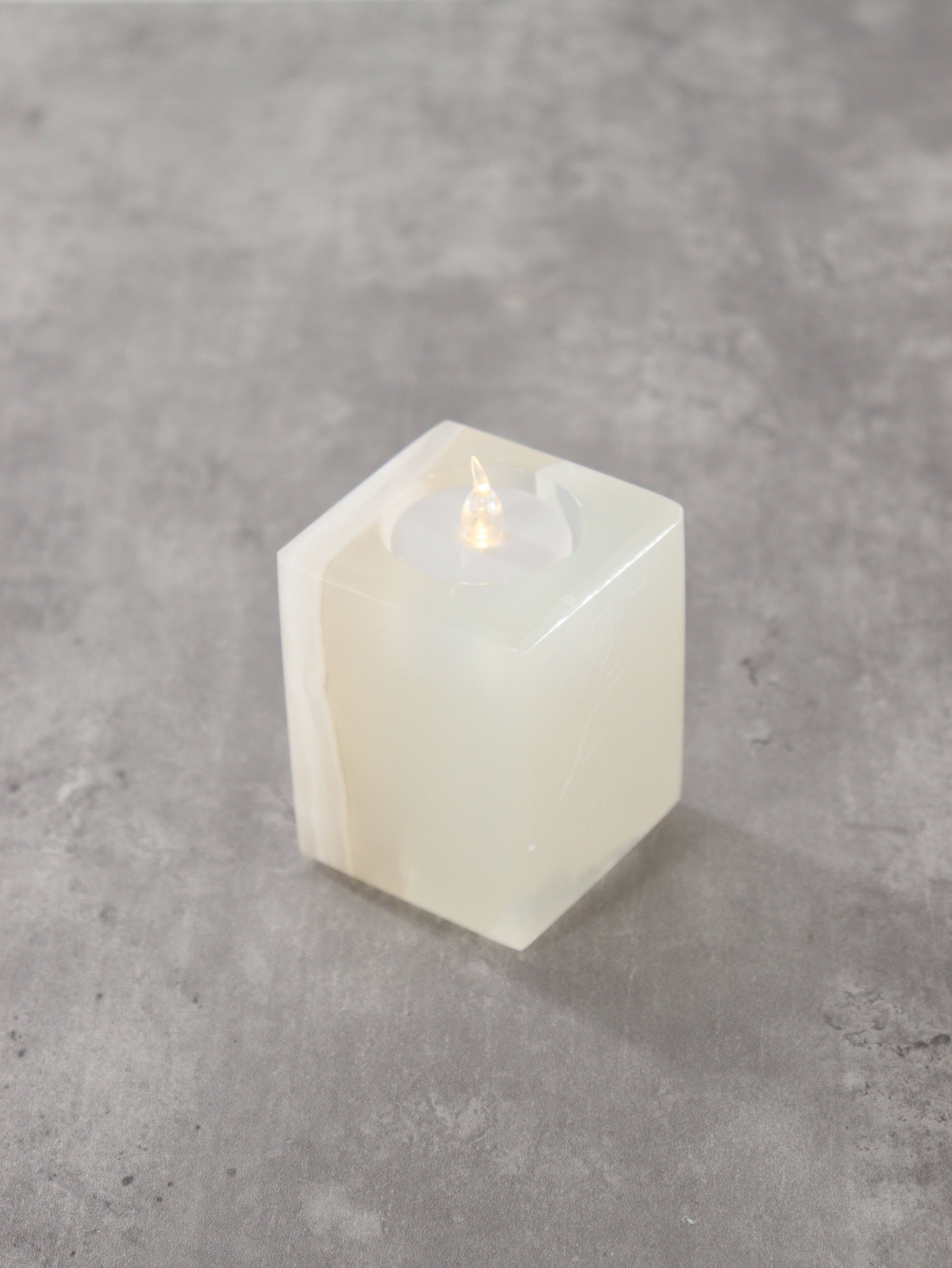 Mi Esperanza Minerals - Wholesale Candle Holder - White Onyx Candle Holders Set of 33