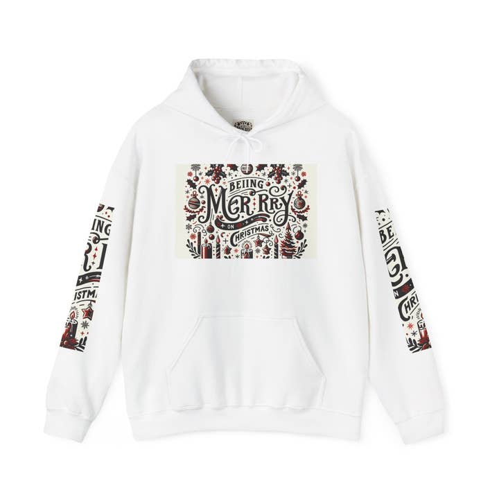 Felpa di Natale, Maglione Festivo, Maglione Invernale Festivo, Pullover di Natale Beiing Merrry, Abbigliamento Regalo di Natale per la vendita all'ingrosso da parte di Aliska's Amazing Pickles