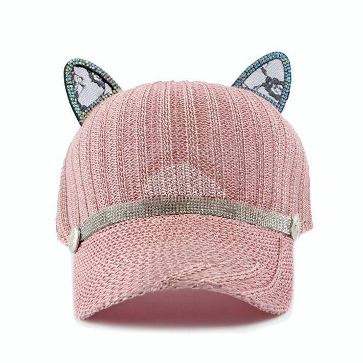MKS America - Wholesale Baseball Cap - Women's - Cute cat ears baseball cap cutout hat