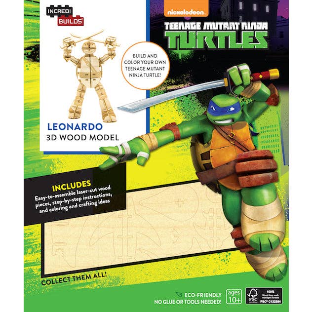 IncrediBuilds: Teenage Mutant Ninja Turtles: Leonardo 3D Wood Model for wholesale by Insight Editions - #1 Pop Culture Publisher