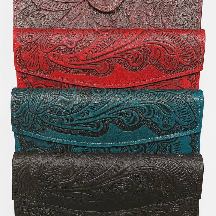 Embossed Leather Wallets for wholesale by Rancho515