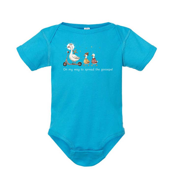 Sprid gåspsel babybody för wholesale av Wranglin' Daisies LLC