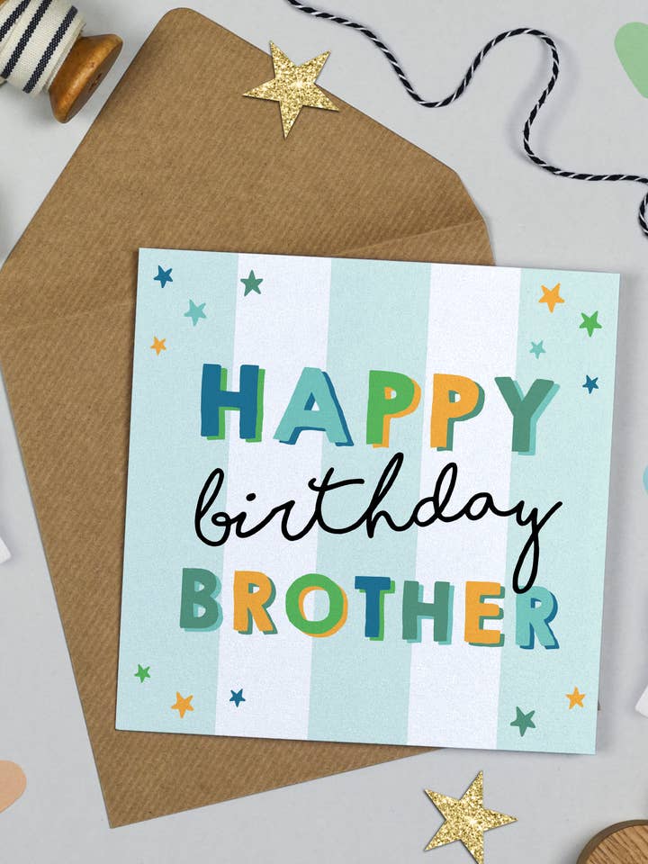 Celebration Birthday Brother for wholesale by Michelle Fiedler Design