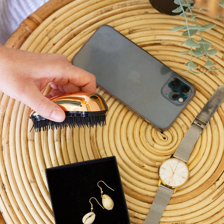 Dessata - Wholesale Hair Brush/Comb - Dessata detangling hairbrush (travel size) - METAL ROSE GOLD5