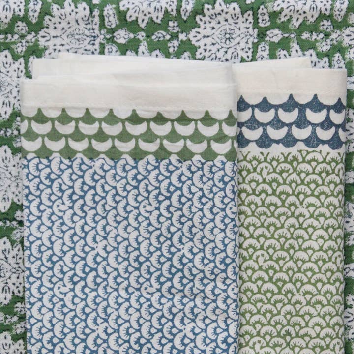 Rozablue - Wholesale Table Runner - Handblockprinted Breezy green Tablerunner 180 X 60 cm4