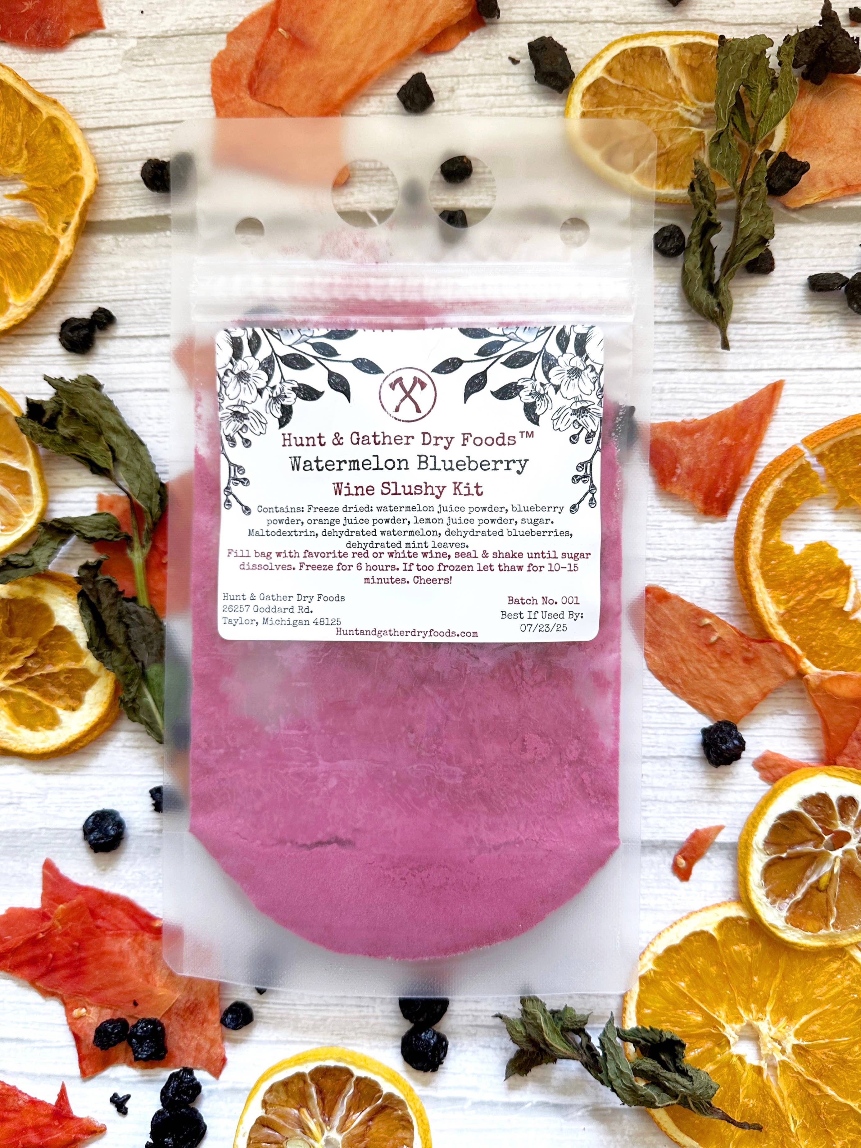 Hunt and Gather Dry Foods - Wholesale DIY Drink Kit - Watermelon Blueberry Wine Slushy Kit4