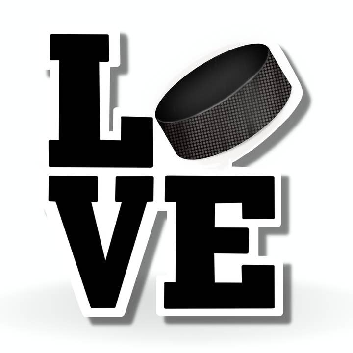 Hockey Sticker, Hand-Drawn Waterproof, Vinyl, Sports for wholesale by Lola & Bean Creations