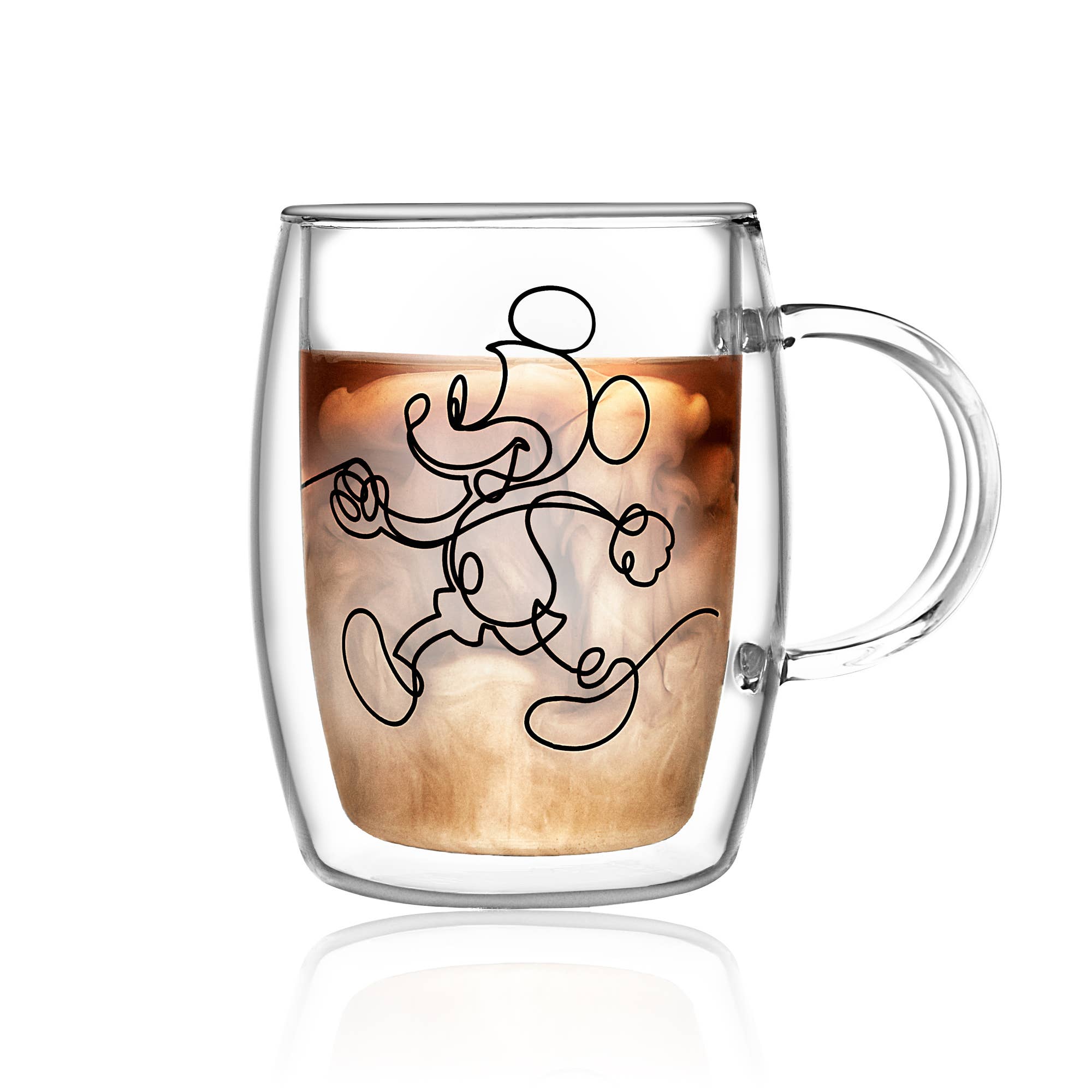 JoyJolt - Vente Tasse à café - Verres à expresso Disney Mickey et Pluto 5,4 oz - Set de 22