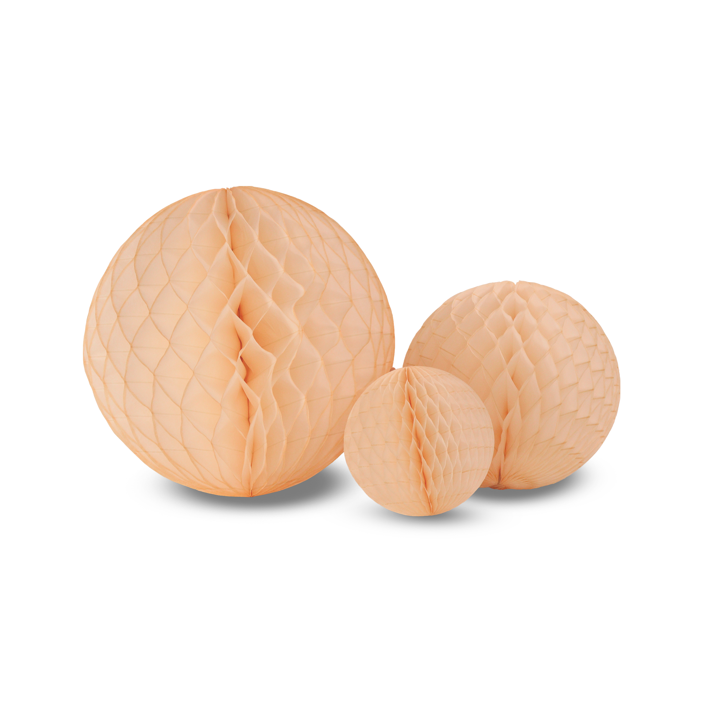 studio THIE - Vente Décalcomanie – décorations de fête - Trio de boules alvéolées en papier3