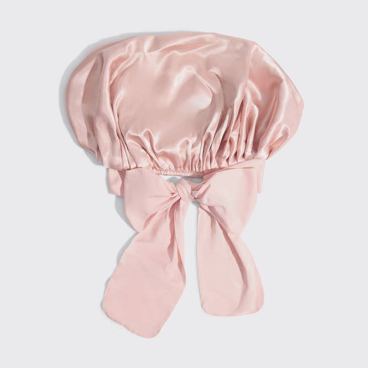 KITSCH - Wholesale Sleep Cap / Bonnet - Women's - Adjustable Oversized Satin Bonnet- Blush