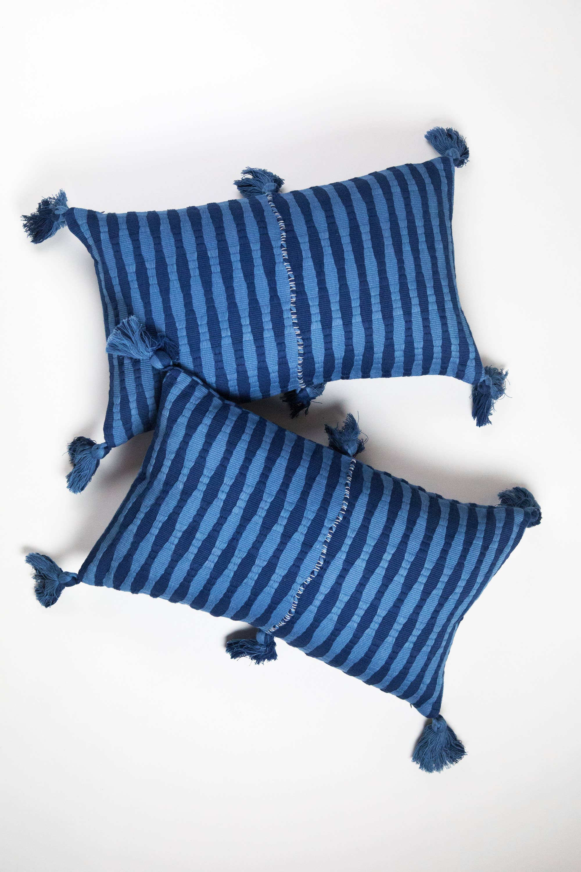 Archive NY - Wholesale Throw/Decorative Pillow - All Indigo Stripe Antigua Pillow2