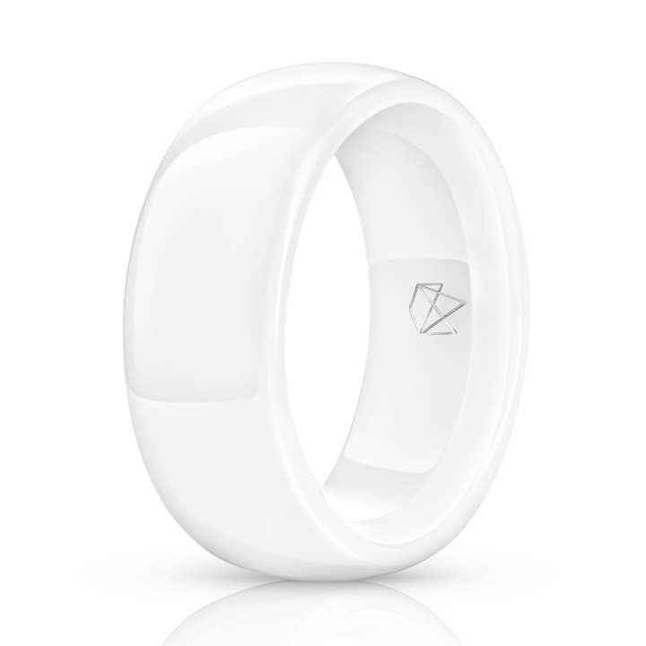 Witte keramische ring - minimalistisch voor wholesale door EMBR