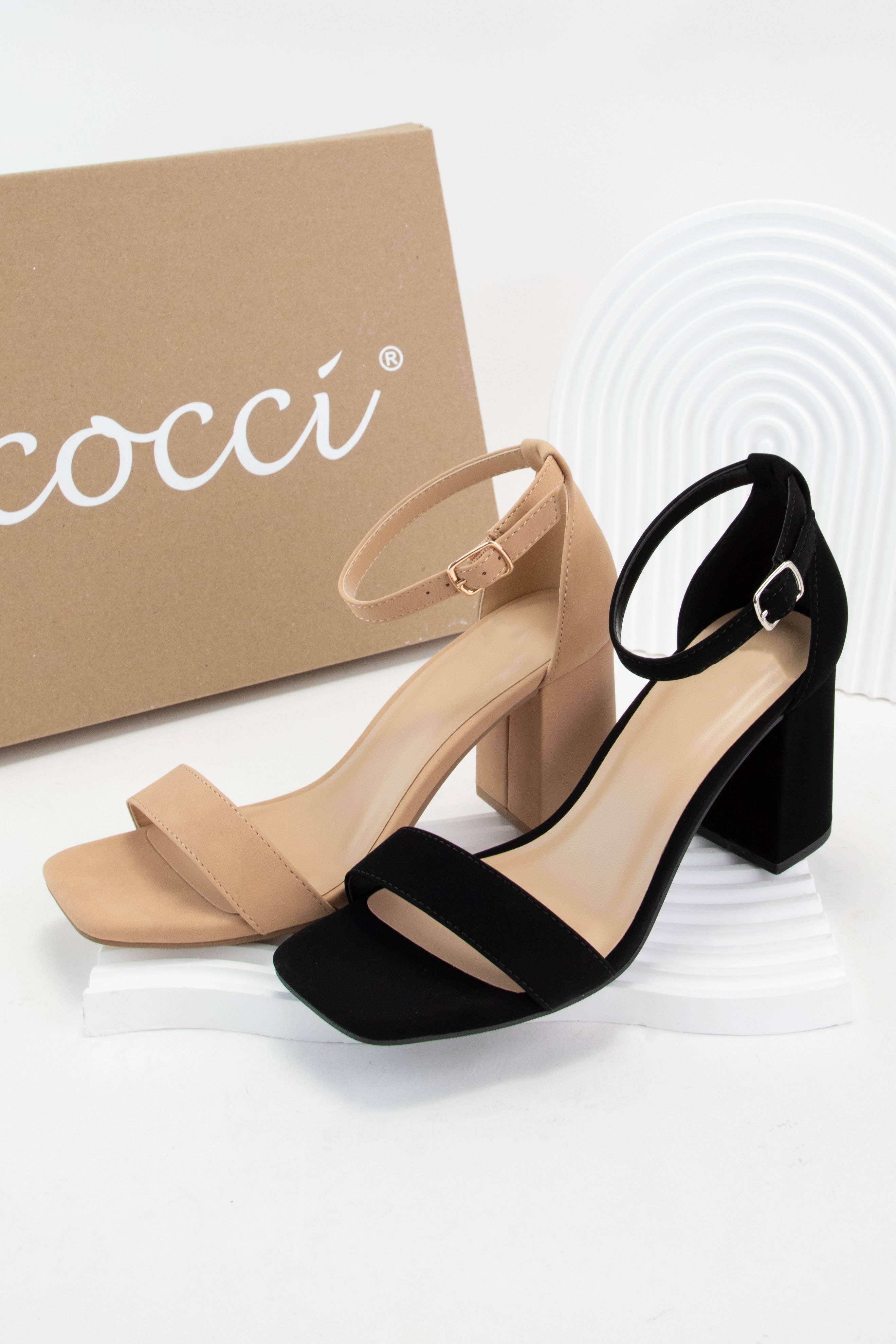 CCOCCI – wholesale High heels – Women’s – LARCH OPEN TOE ANKLE WRAP BLOCK PUMPS10