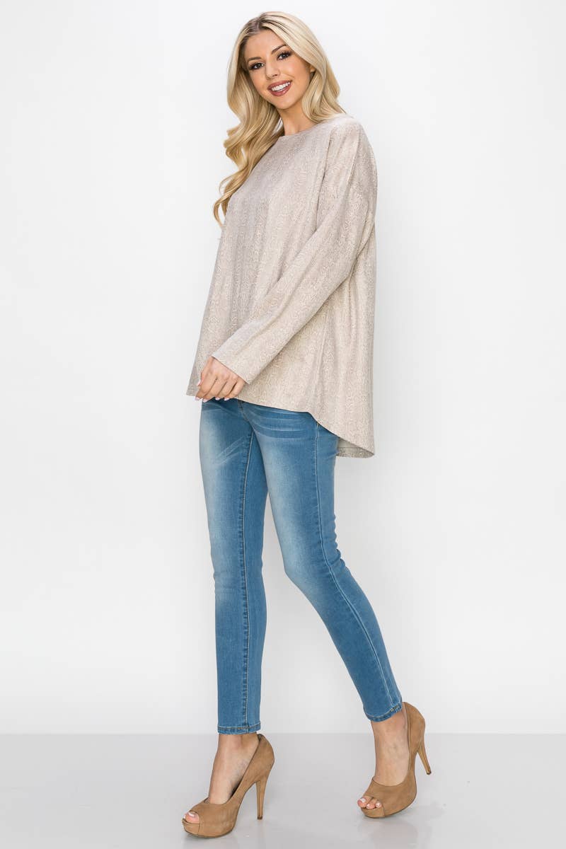 Joh Apparel - Vente Tunique – femme - Haut en daim extensible à imprimé animal Ailith17