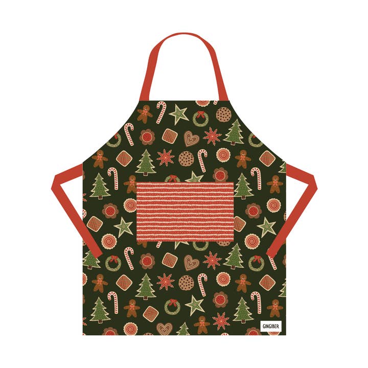 Christmas Cookies Apron – Holiday Baking, Classic Holiday for wholesale by Gingiber