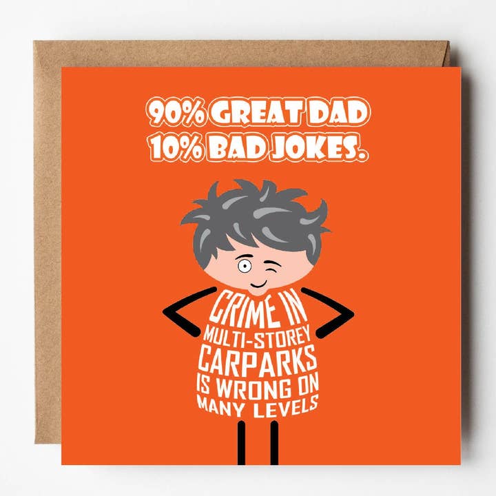 Super Papa | Carte d'anniversaire ou de fête des pères amusante | Blagues de papa pour la vente par VERSED AID