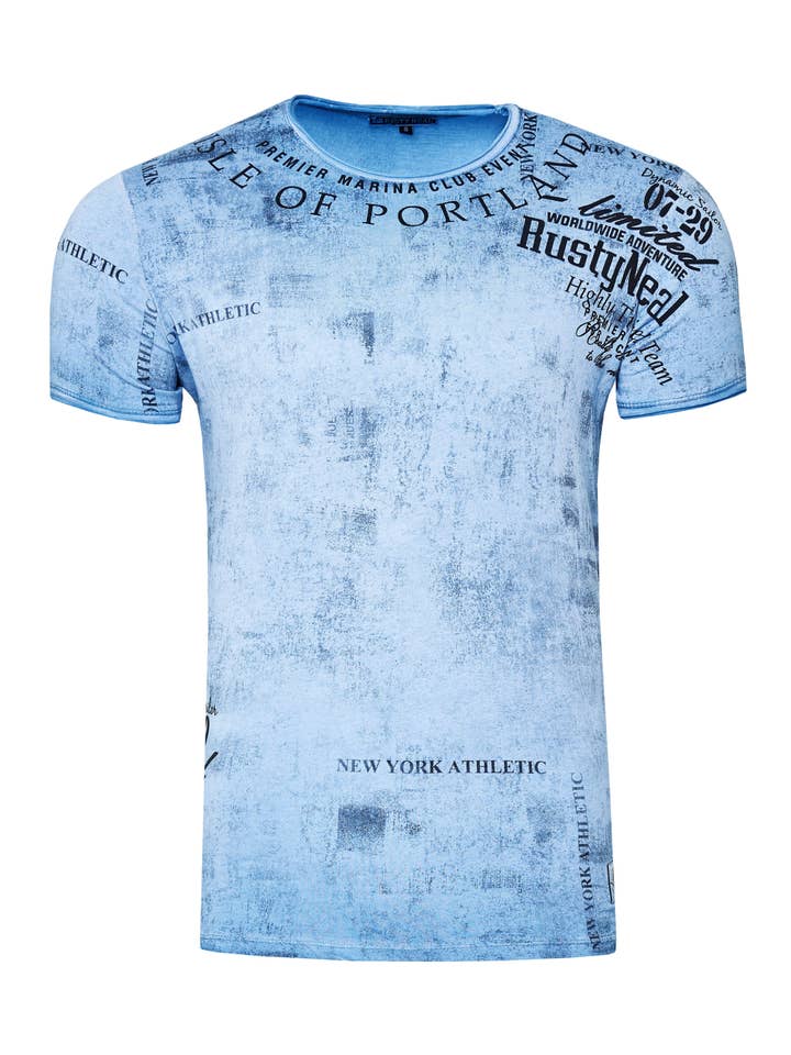 Rusty Neal - Wholesale Screen Printed T-Shirt - Men's - T-shirt in used look, round neck, printed 2442