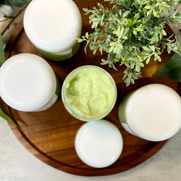 Garden Tea Party Whipped Sugar Scrub for wholesale by Harvest Soap Company