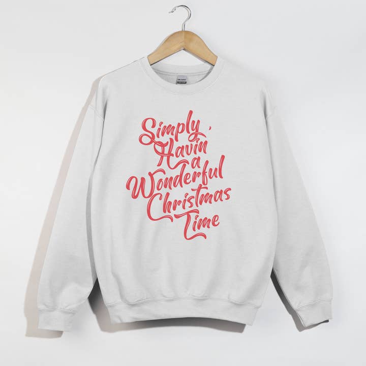Hey Jude Graphic Tees - Wholesale Graphic Sweatshirt - Women's - Simply Havin’ a Wonderful Christmas Time Crewneck | Holiday 4