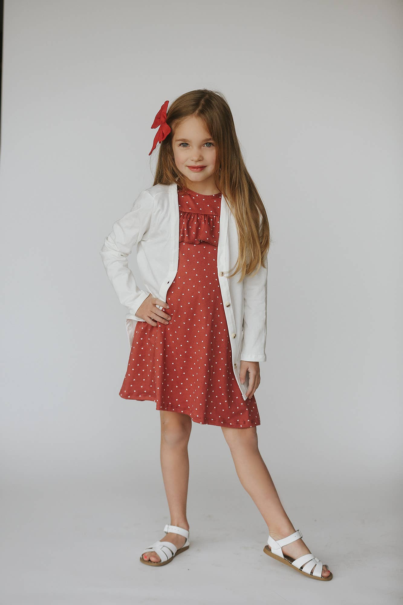 Navy Fields – Engroshandel Kjole - Børn – Posey Mauve Heart Kjole7