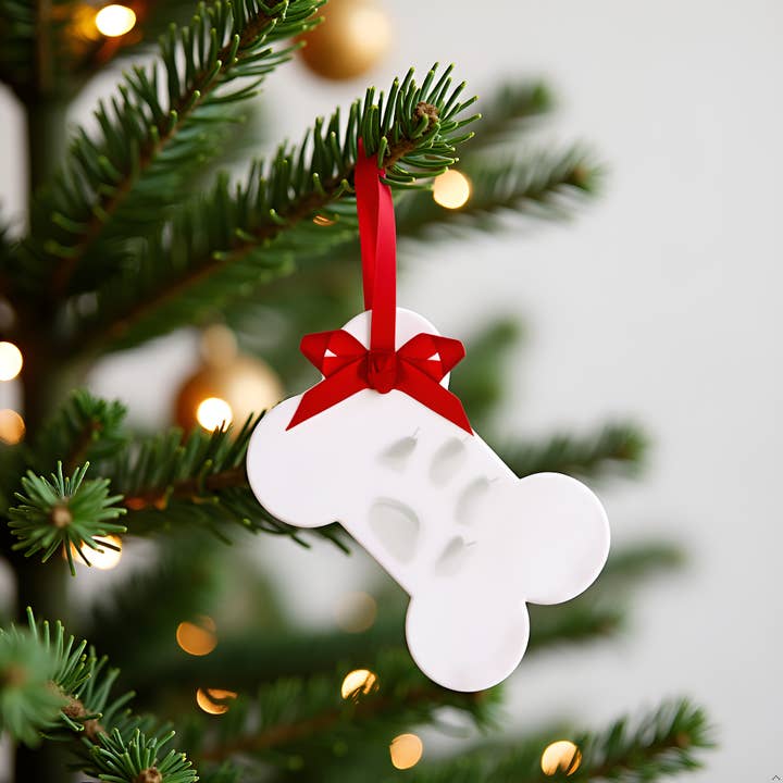 Kate & Milo - Wholesale Ornament - Holiday Pet Paw Print Bone Ornament Kit2