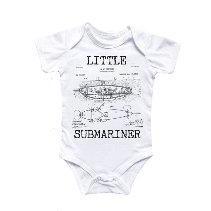 Submarine - Baby Boy Girl Clothes Infant Bodysuit Funny Cute Newborn for wholesale by North Fork Forager LLC