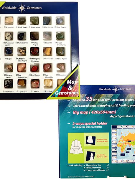 Crystal Collection Kit – 35 Gems from Around the World! for wholesale by Oceanic Linkways Inc
