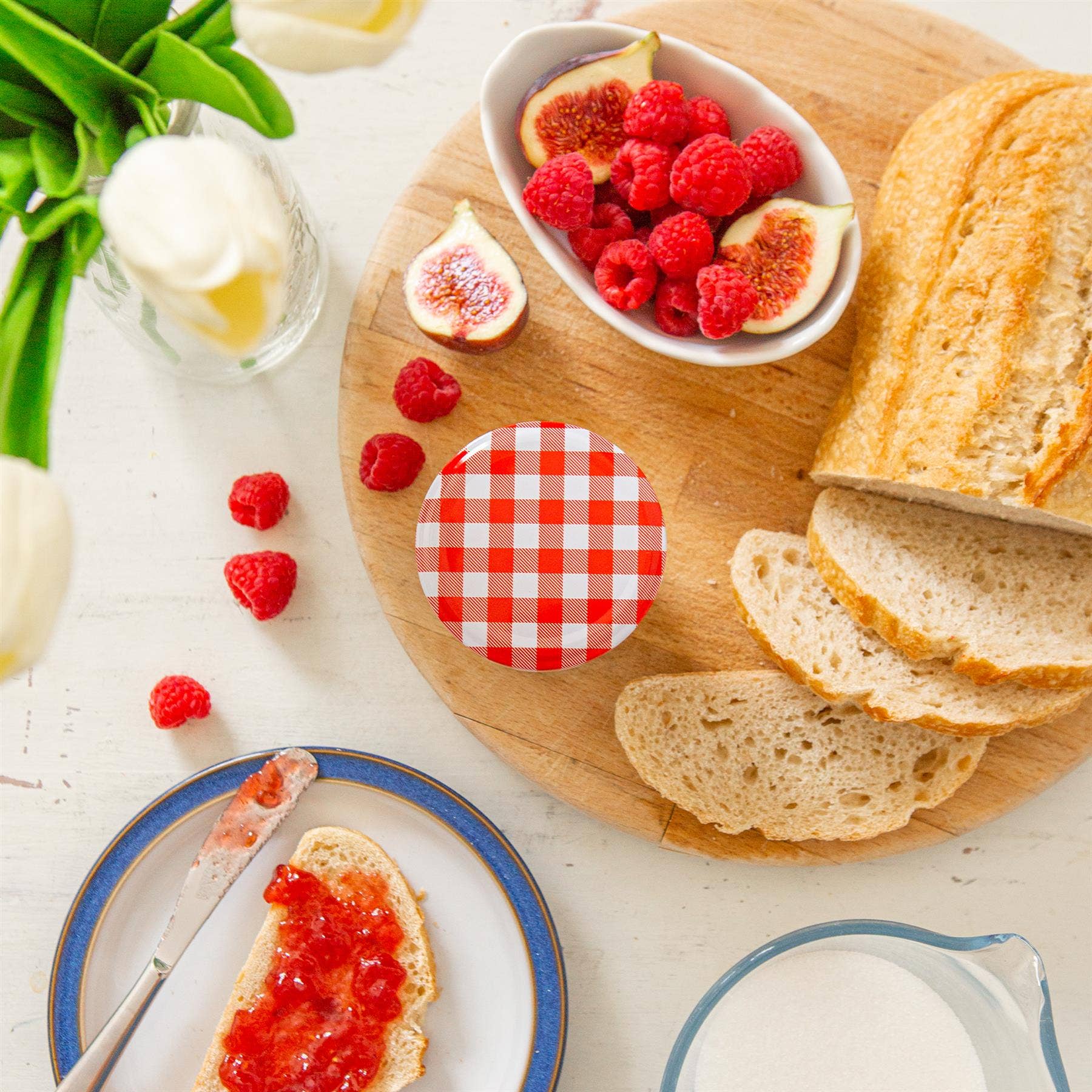 Rinkit Ltd - Venta al por mayor Tarros - Tarro de vidrio para mermelada de 185 ml con tapa - Argon Tableware18