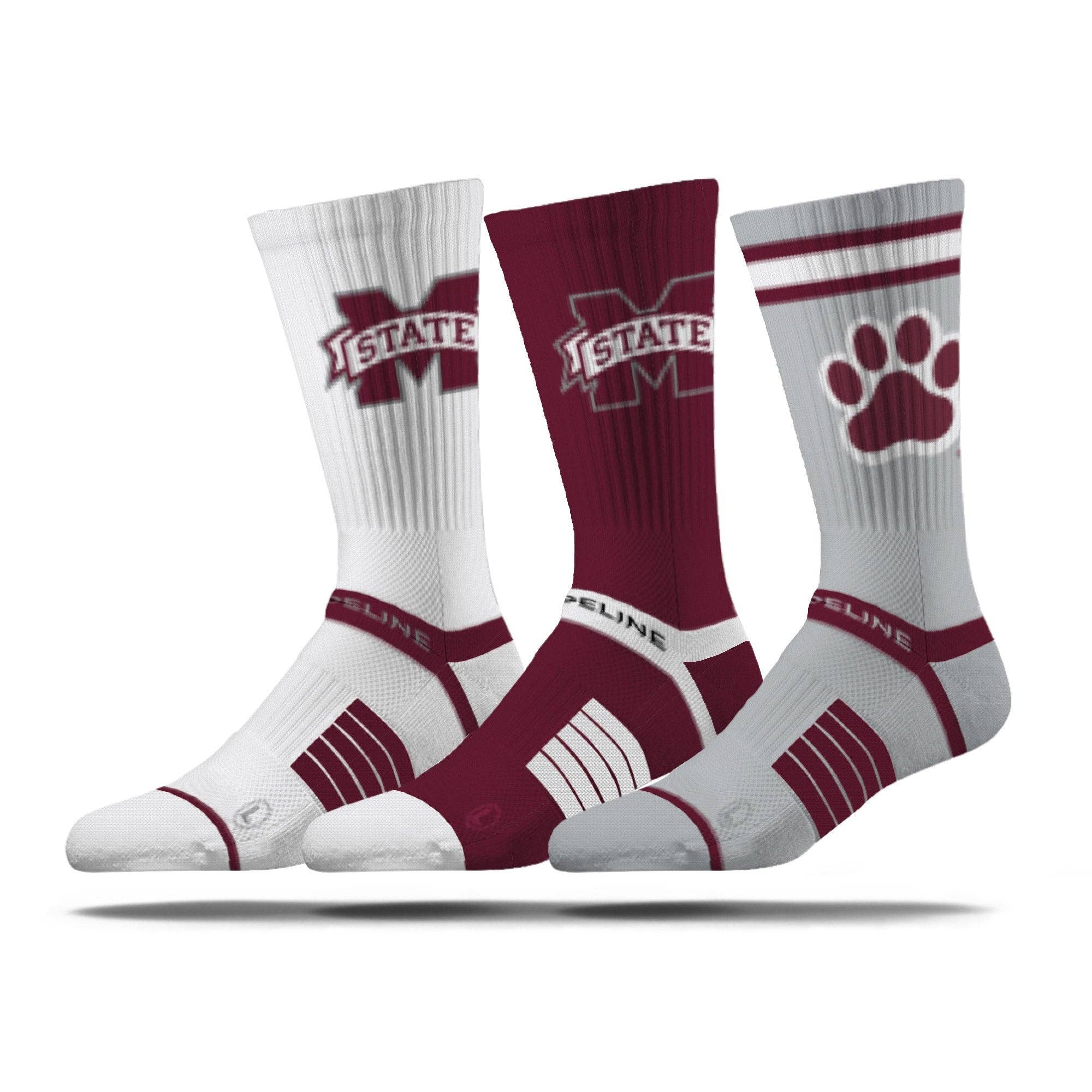 Wholesale Mississippi State University | Premium Knit Crew 3 Pack ...