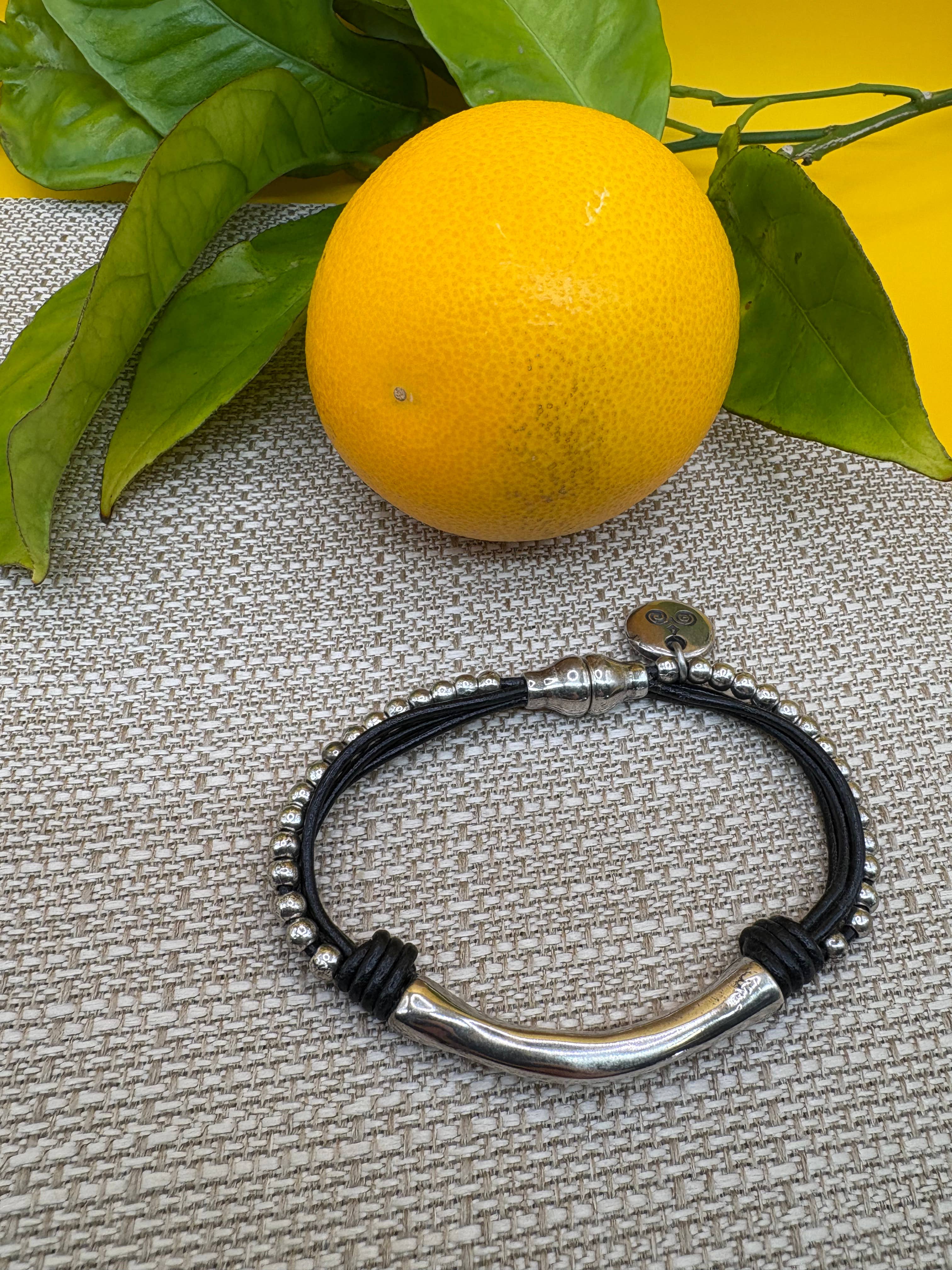 Trades by Haim Shahar - Wholesale Beaded Bracelet - Cool Aesthetic Black Leather Bracelet2