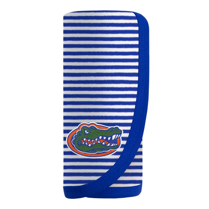 Florida Gators Striped Infant and Toddler Blanket for wholesale by Creative Knitwear