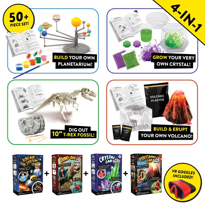 Abacus Brands, Inc. - Wholesale Toy Set - Kids - Project Lab Science Bundle Pack - 4 in 1 VR Mega Pack