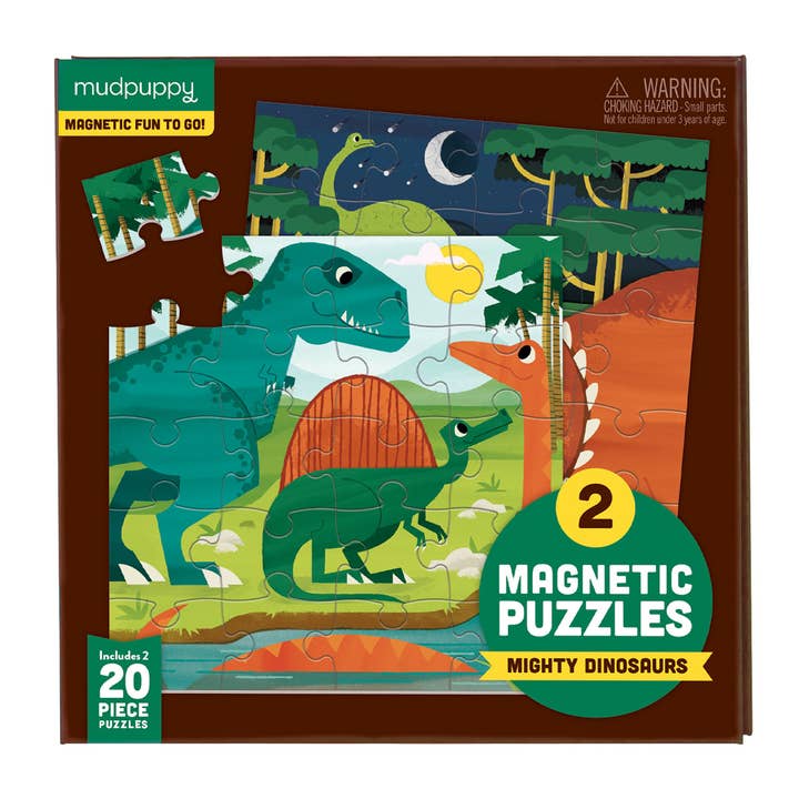 Mudpuppy 20 Pc Magnetic Puzzle - Dinosaurs for wholesale by Bobangles