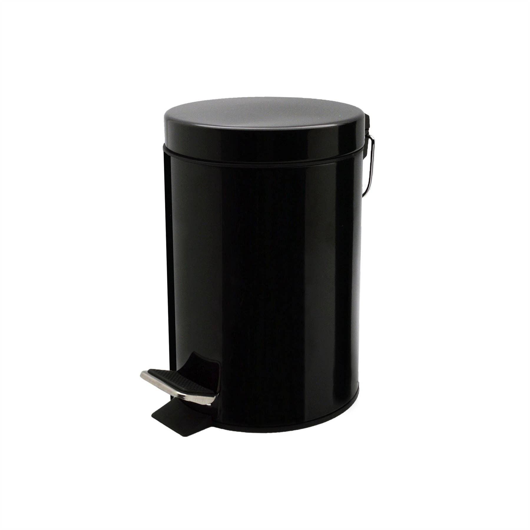 Rinkit Ltd - Wholesale Trashcan/Trash Bin - Harbour Housewares Pedal Bin With Inner Bucket Black 3L