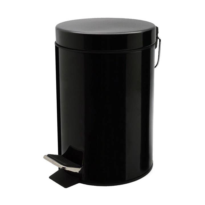 Rinkit Ltd - Wholesale Trashcan/Trash Bin - Harbour Housewares Pedal Bin With Inner Bucket Black 3L0