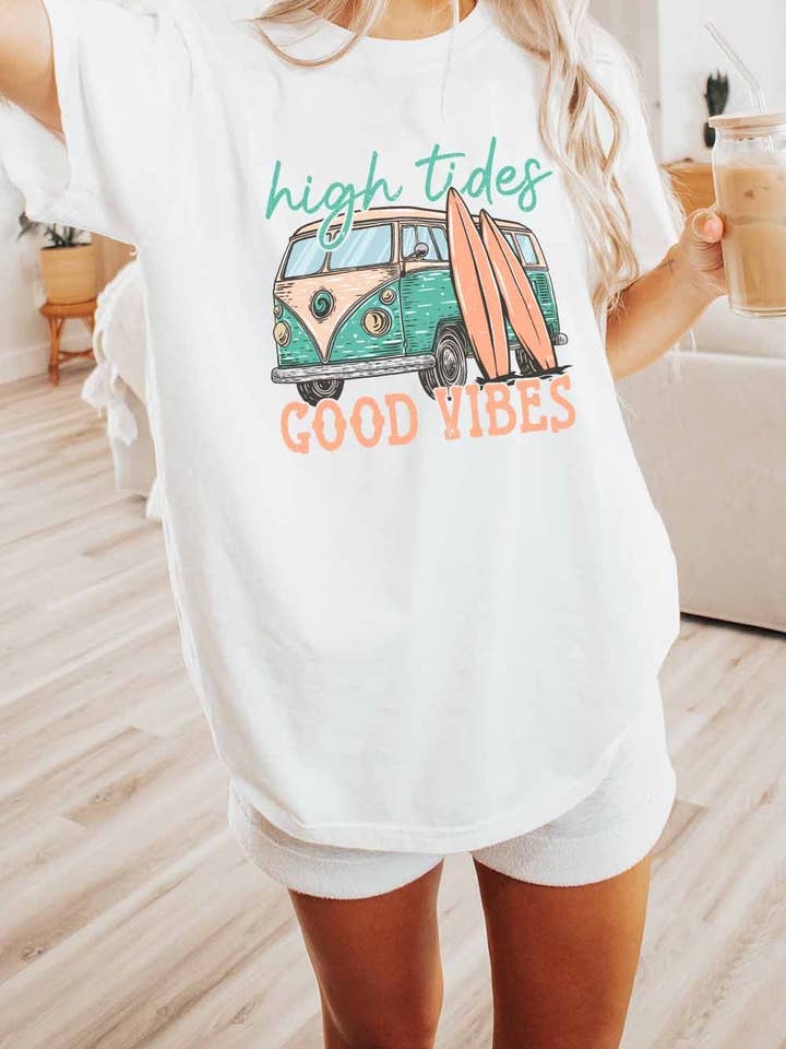 Good Vibes Graphic Tee for wholesale by Khristee