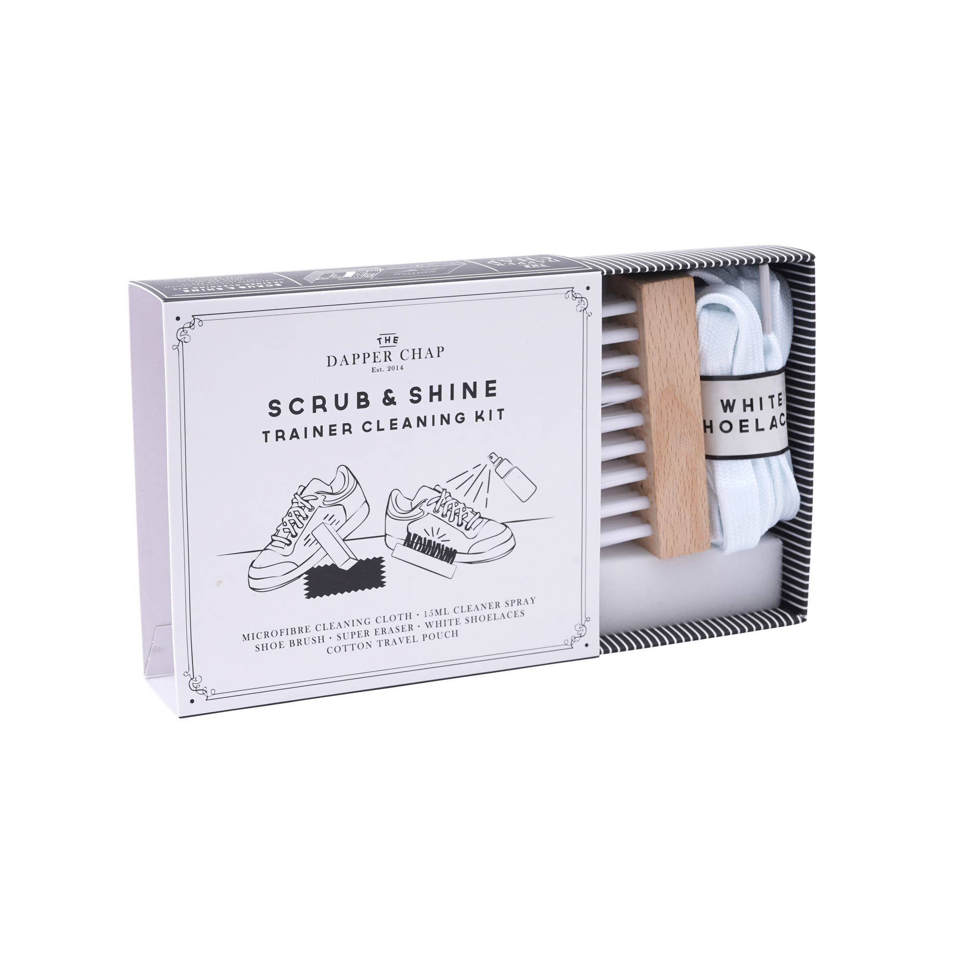 CGB Giftware – wholesale Shoe care kits & sets – Dapper Chap Scrub & Shine Trainer Cleaning Kit1