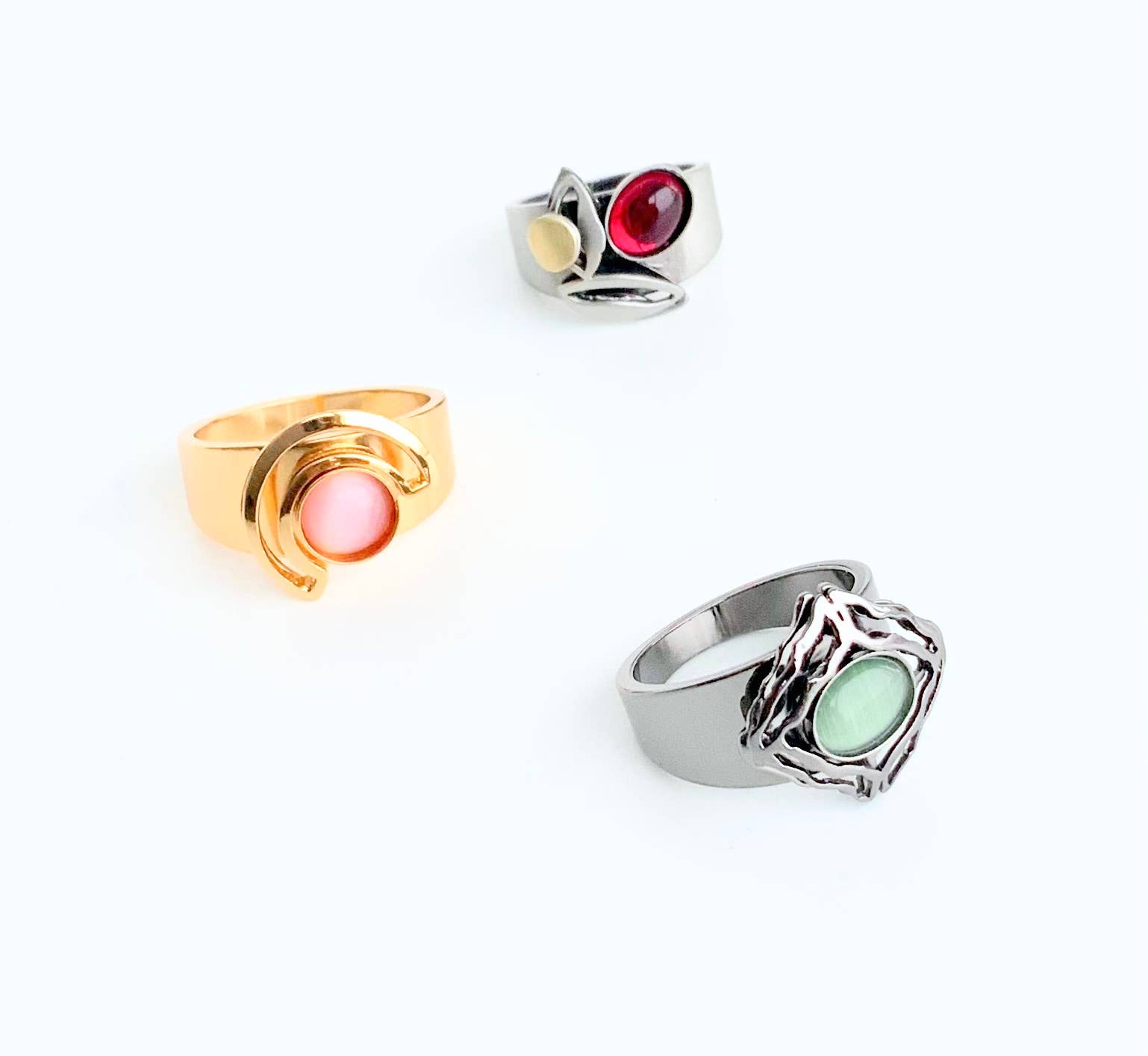 Christophe Poly / Crono Design - Wholesale Jewelry Set - RINGS Prepack (DR12)  - 15 Rings & Free Displays48