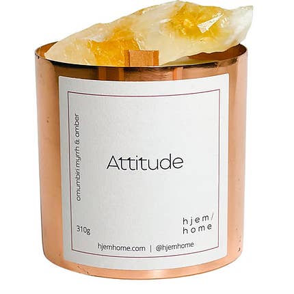 Vela ATTITUDE con infusión de citrino | Omumbiri Myrh + Amber para venta al por mayor de Hjem / Home