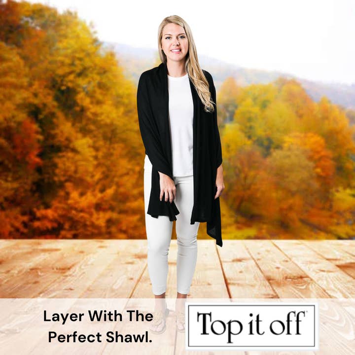 Top It Off - Wholesale Wrap - Women's - Ari Bamboo Shawl - Travel Friendly Chic Layer5