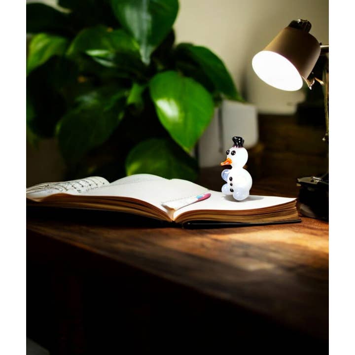 Glass by Iness - Wholesale Decorative Figurine - Snowman Figurine, Mini Glass Collectible, Handmade In Ukraine
4