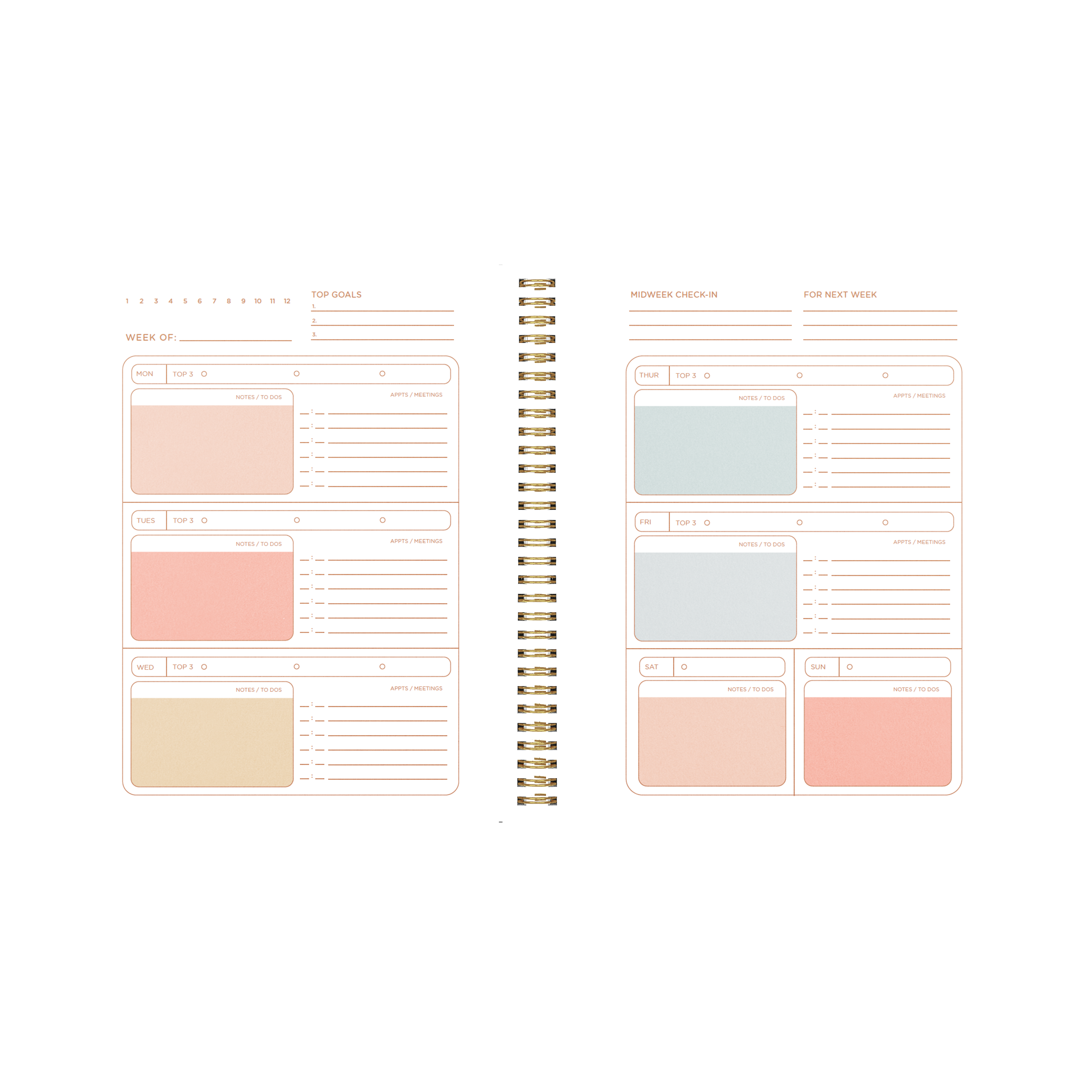 Talking Out of Turn – wholesale Planner – Perpetual Planner - Color Block7