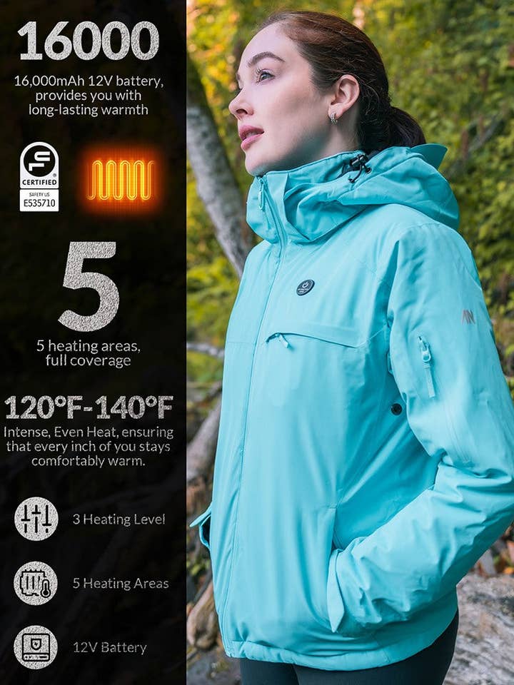 Antarctica Outdoors - Wholesale Jacket - Women's - ANTARCTICA GEAR Heated Jacket, Ski Jacket Coat For Women Winter Coat22