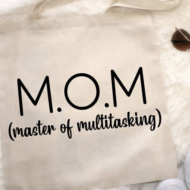 M.O.M. (Master Of Multitasking) Tote Bag for wholesale by Peach Closet