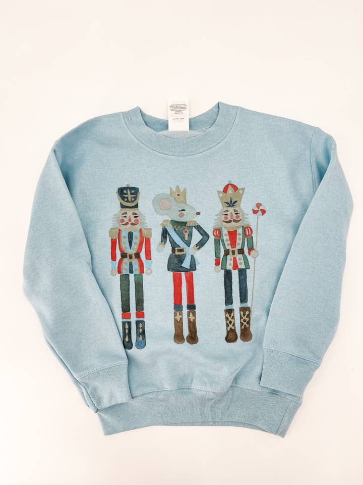 Kids - Nutcracker Sweatshirt-Blue Design for wholesale by Hand Made Alabama